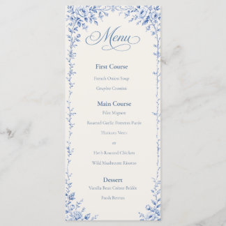 Bellefontaine — French Blue Wedding Flat Menu