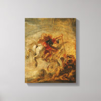 Bellerophon Riding Pegasus Fighting the Chimaera