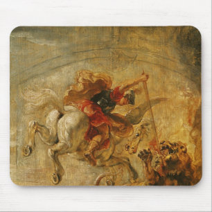 Bellerophon Riding Pegasus Fighting the Chimaera Mouse Mat