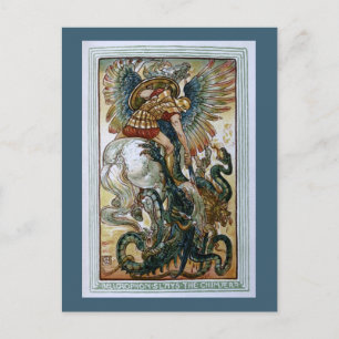 Bellerophon slays the Chimaera Postcard