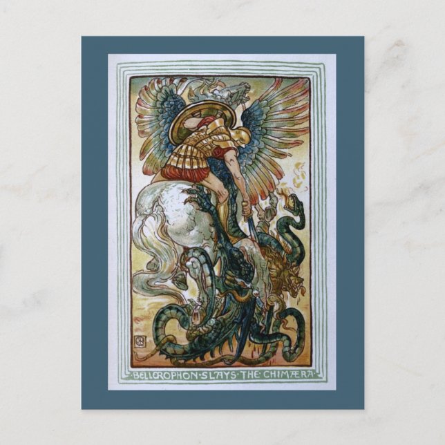Bellerophon slays the Chimaera Postcard (Front)