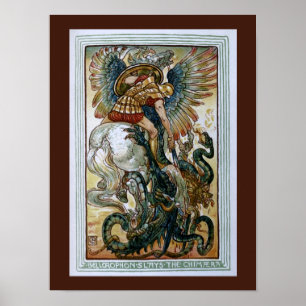 Bellerophon slays the Chimaera Poster