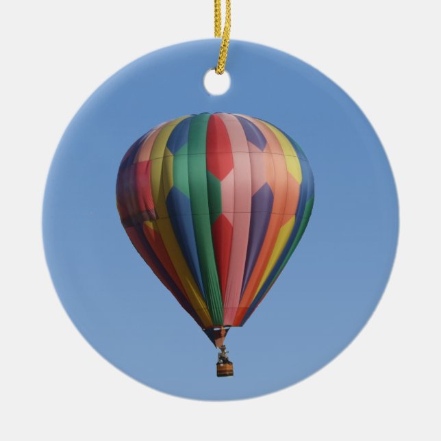BelleStar Hot Air Balloon Christmas Ceramic Tree Decoration (Front)