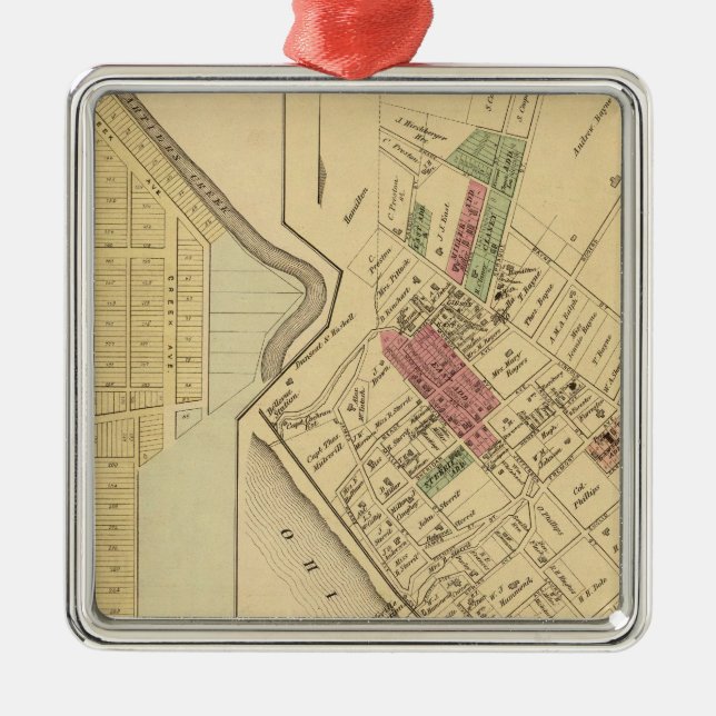 Bellevue Borough Metal Tree Decoration (Front)