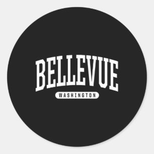 Bellevue Washington Vacation College Style Wa Usa  Classic Round Sticker