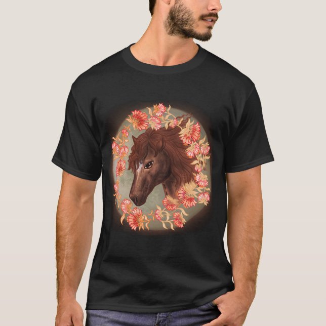 Bellflower Chestnut Horse T-Shirt (Front)