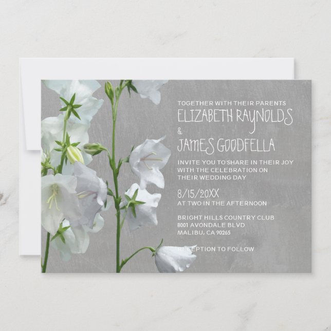 Bellflower Wedding Invitations (Front)