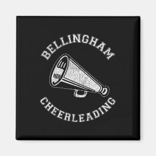 Bellingham Cheer Distressed Retro 90's Cheerleader Magnet