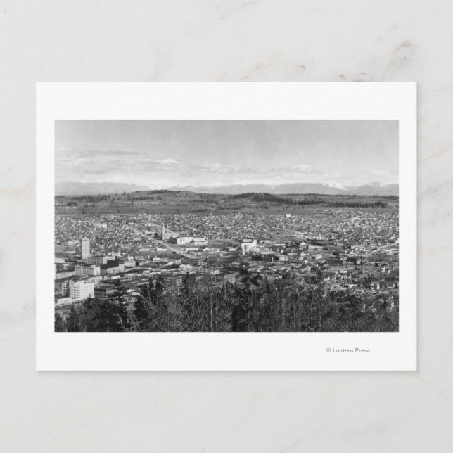 Bellingham, WA Town View from Sehome Hill 2 Postcard (Front)