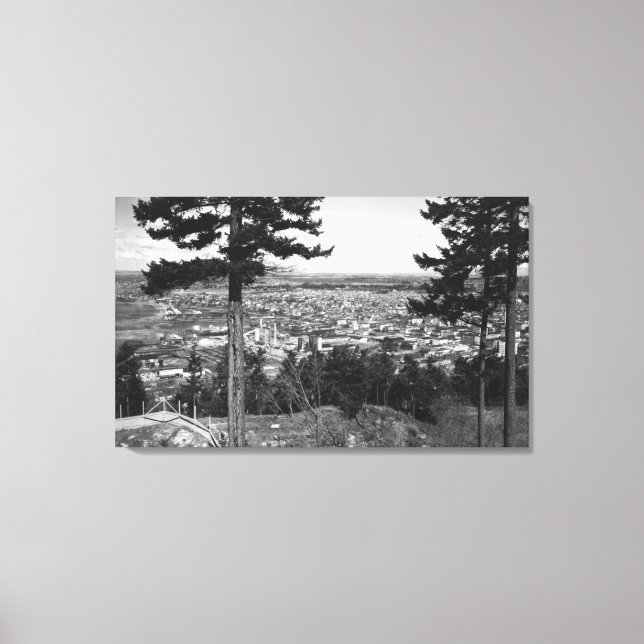 Bellingham, WA Town View from Sehome Hill Canvas Print (Front)