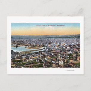 Bellingham, Washington - Aerial of City Postcard