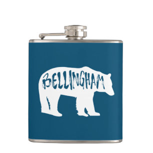 Bellingham Washington Bear Hip Flask