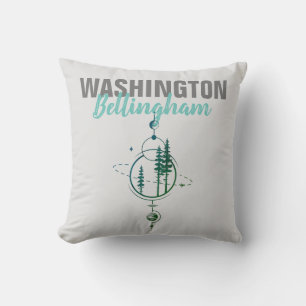 Bellingham Washington Geometric Trees Cushion
