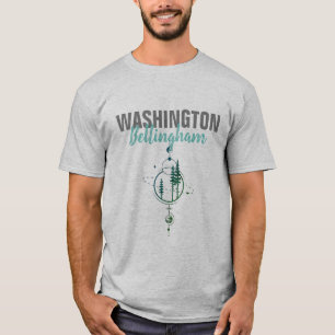Bellingham Washington Geometric Trees T-Shirt