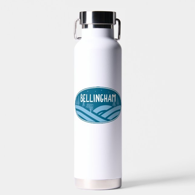 Bellingham Washington Outdoors Water Bottle (Front)