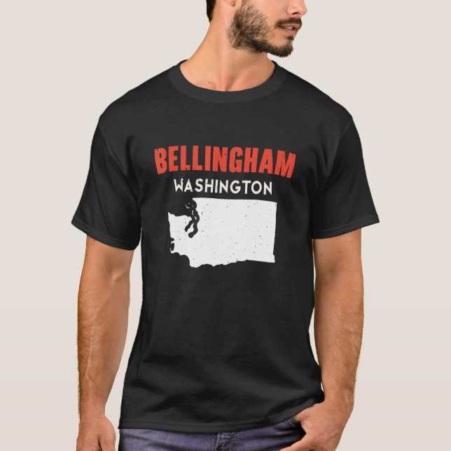 Bellingham Washington USA State America Travel Was T-Shirt (Front)