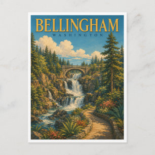 Bellingham Washington Whatcom Falls GeoSaga Postcard