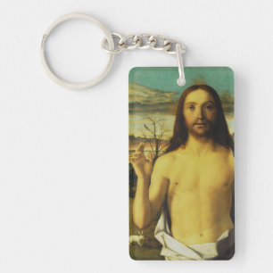 Bellini's The Blessing Christ Venetian Radiance Key Ring