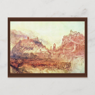 Bellinzona From The South By Turner Joseph Mallord Postcard