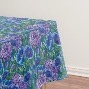 Bellisima Floral Hydrangeas & Poppies Table Cloth