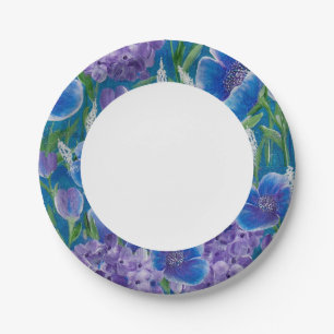 Bellisima Hydrangeas Paper Plate