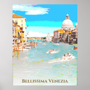 ** Bellissima Italian Language Venice Venezia Post Poster
