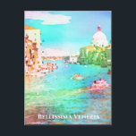 ** Bellissima Italian Language Venice Venezia Postcard<br><div class="desc">POSTCARD POST CARD : Abstract Digital Painting of Venice / Venezia in Italy / Italia . Included are amazing Venice Canals with Gondolas and other boats. VENICE VENEZIA is the ultimate experience, IMHO, of love, romance and beauty. Energy Enhanced design is LOVELY CLASSIC & ELEGANT STYLISH ABSTRACT wet soft watercolor...</div>
