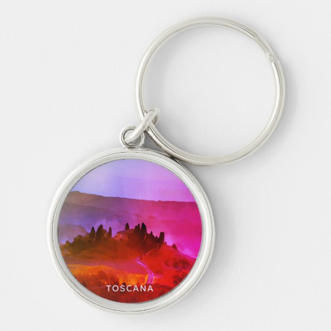 *~* Bellissima Toscana -  Tuscany Italian Language Key Ring (Front)