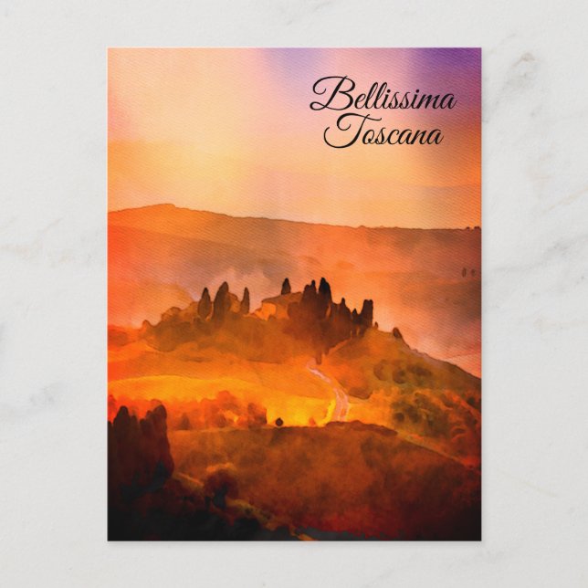 ~* Bellissima Toscana Tuscany Italian Language  P Postcard (Front)