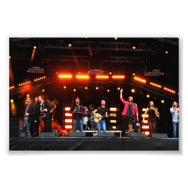 Bellowhead Folk Band Performing In Concert Photo Print (Front)