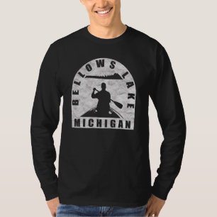 Bellows Lake Canoeing Michigan T-Shirt