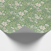 Bells and Berries Christmas Floral in Bright Green