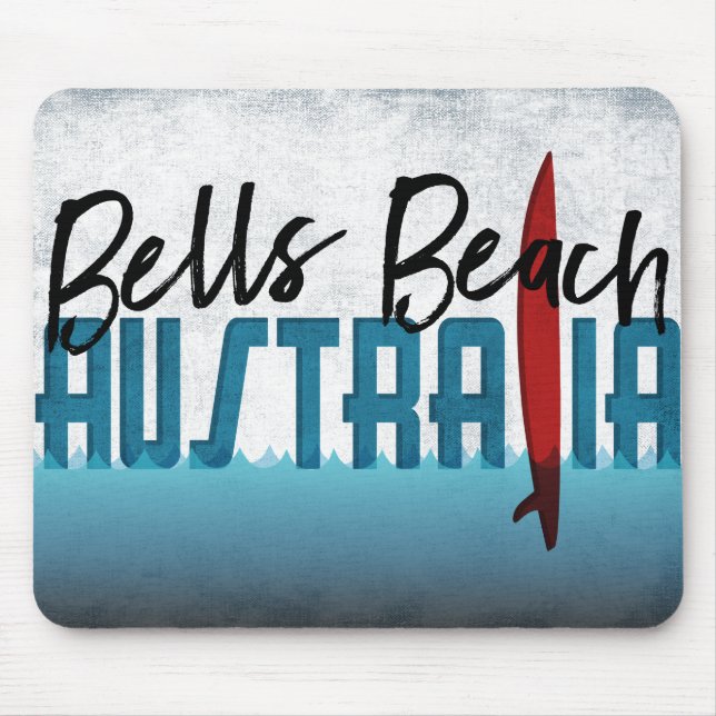 Bells Beach Australia Surfboard Surfing Mouse Mat (Front)