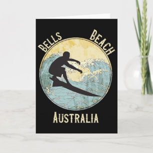 Bells Beach Australia Surfing Distressed Card