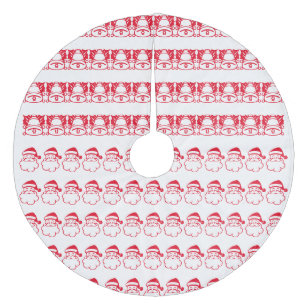 Bells Candy Christmas Stocking Sweets Santa Toys Fleece Tree Skirt