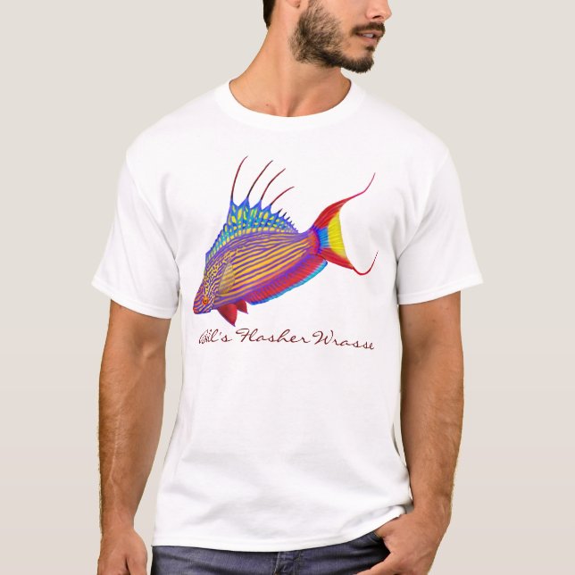 Bell's Flasher Wrasse Reef Fish T-Shirt (Front)