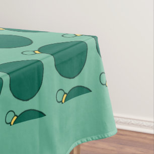 Bells in green illustration tablecloth