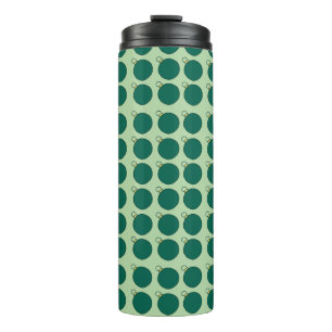 Bells in green illustration thermal tumbler