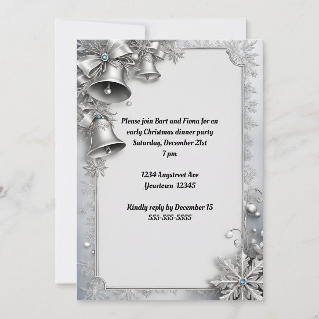 Bells of Christmas Holiday Party  Invitation (Front)