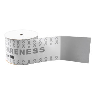 Bell's Palsy Awareness Pattern Ribbon Grosgrain Ribbon