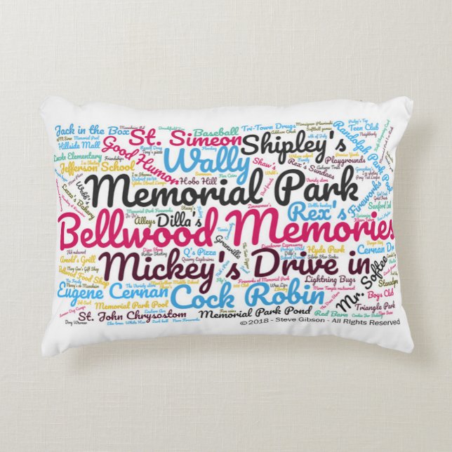 Bellwood Memories Throw Pillow (Front)