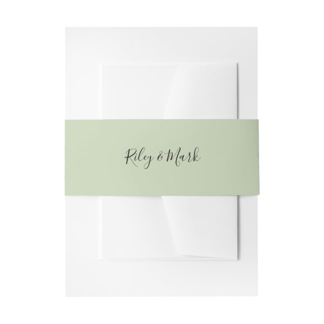 Belly Band Wedding Suite Invitation Wrap E705 Invitation Belly Band (Front Example)