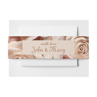 belly bands floral invitation belly band
