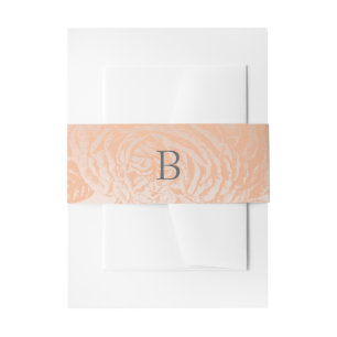 Belly Bands Vintage Rose Pastels: Peach Quartz Invitation Belly Band