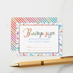 Belly Bump Baby Shower Guessing Game Activity Enclosure Card