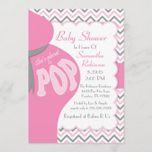 Belly Bump She's About to POP Shower Invitation