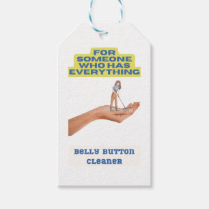 Belly button cleaner, joke present, gift for him,  gift tags
