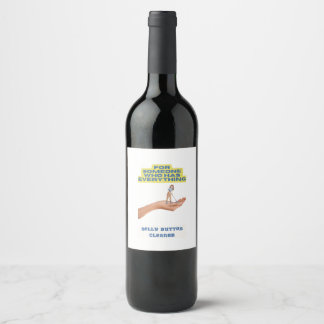 Belly button cleaner, joke present, gift for him,  wine label
