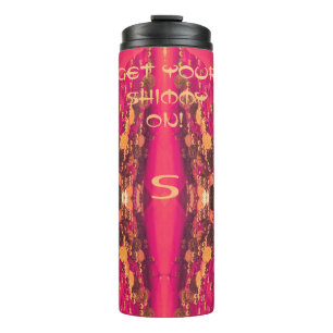 Belly dance hip scarf with coins thermal tumbler