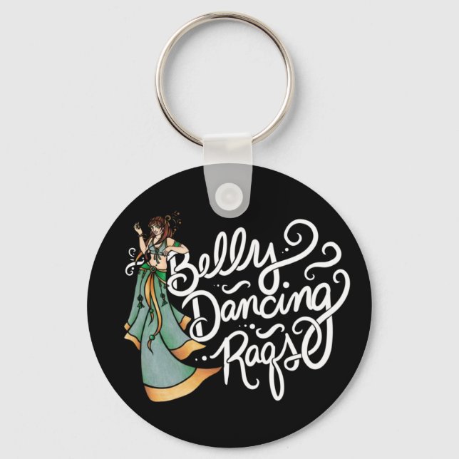 Belly Dance RAQS Fun Belly Dancing Art Key Ring (Front)